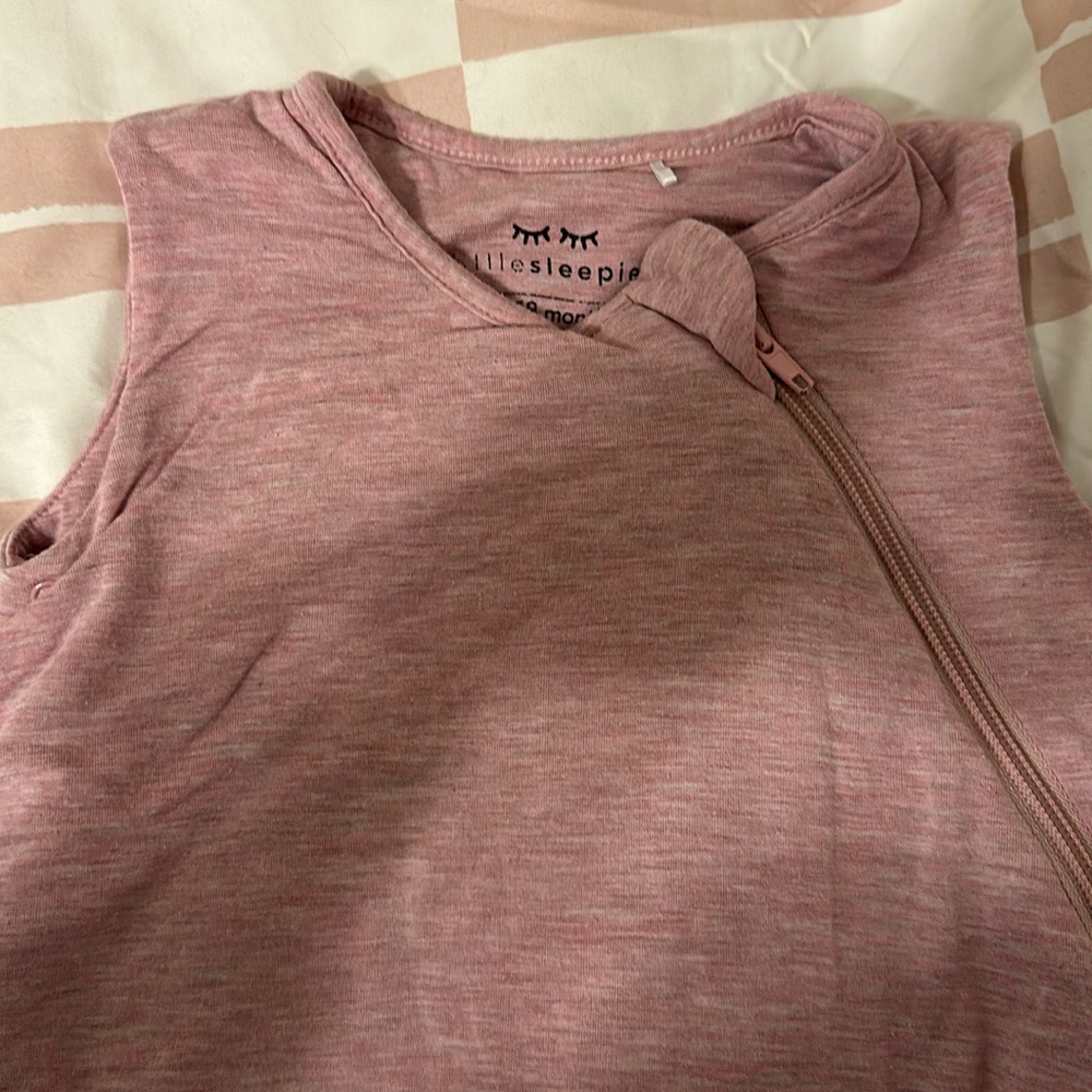 Little Sleepies heathered pink 6-18 months seasonless sleep sack